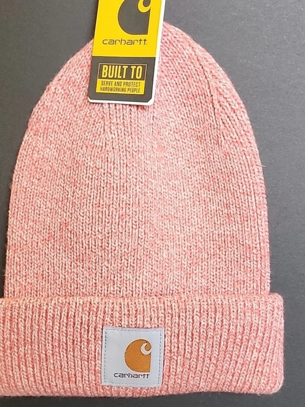 Carhartt - Women’s Heather Pink Knit Cuffed Beanie